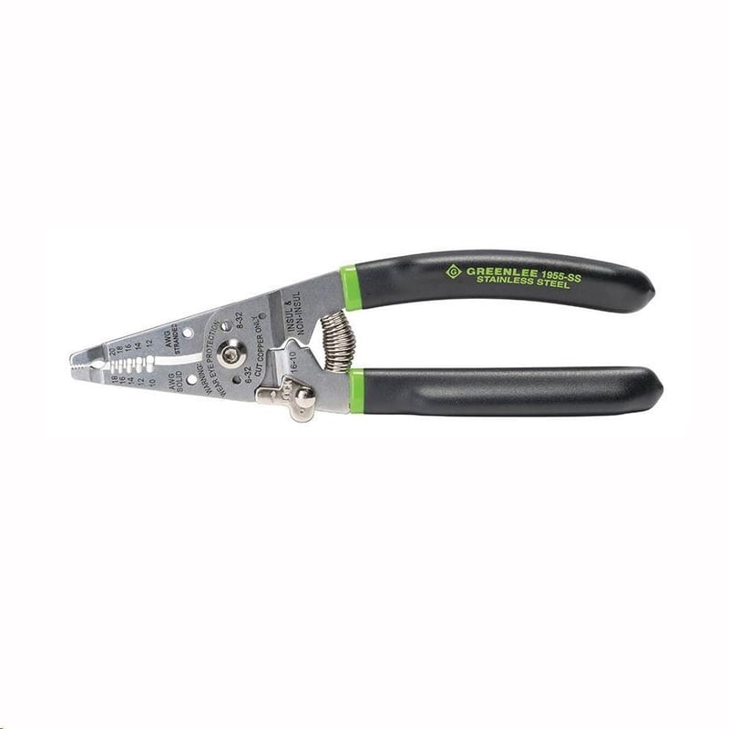 Greenlee® 1955-SS Manual Fixed Hole Wire Stripper With Spring and