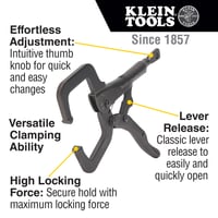 klein Klein® 38664 Locking Plier, C-Clamps, Curved Jaw, Long Nose