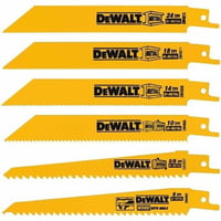 Dw4856 DeWALT® DW4856 6-Piece Reciprocating Saw Blade Set, 6 in L, Bi-Metal ...