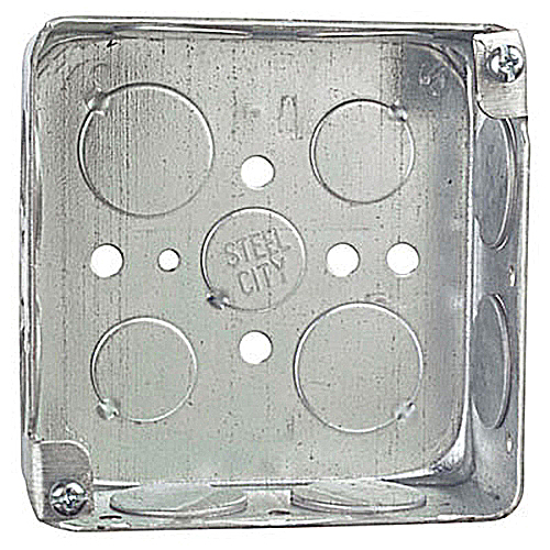 Steel City® 52151-3/4 Drawn Style Outlet Box, Steel, 21 cu-in