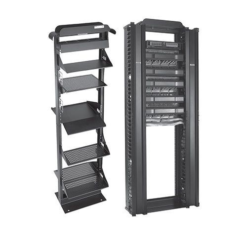 Hoffman Racks nVent HOFFMAN DMAX EVR19FM45U DOFR2 2-Post Open Frame Rack, 84 in H x ...