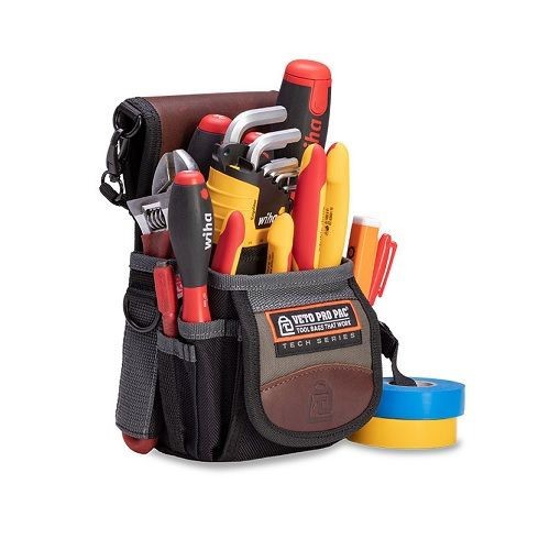 VETO PRO PAC TECH SERIES 腰袋 VETO PRO PAC® TP3 Soft Sided Tool Pouch, Black/Gray | State Electric