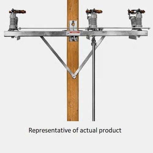 S&C 147512R2-S2 Gang Switch, 15 kV, Vertical, 900 A, With S2