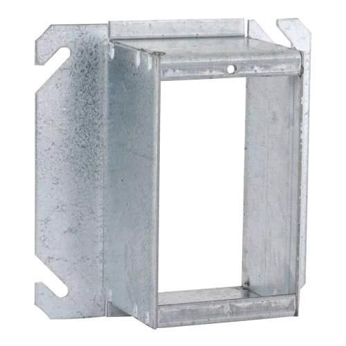 RACO 786 Square Cover, 4 in, 1-Device, 2 in Raised, Mud Ring