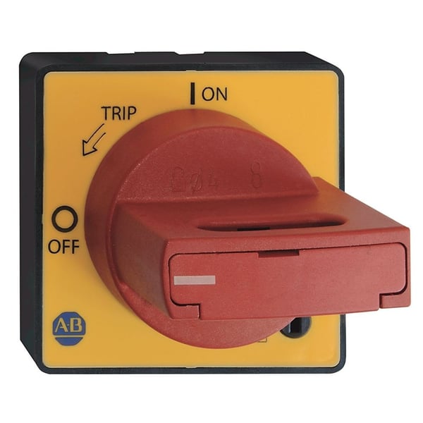 Allen-Bradley 140M-C-DRY66 Door Coupling Handle, Red/Yellow, IP66