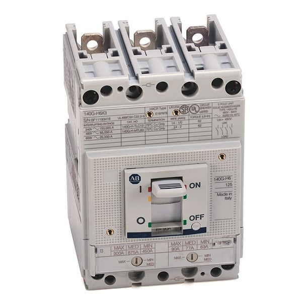 Allen-Bradley 140G-H6F3-D10 140G - Molded Case Circuit Breaker, H frame ...