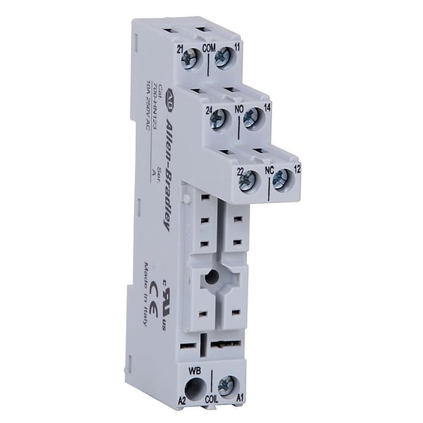 Allen-Bradley 700-HN123 Relay Socket, 8 Pins, Accepts Plug-In