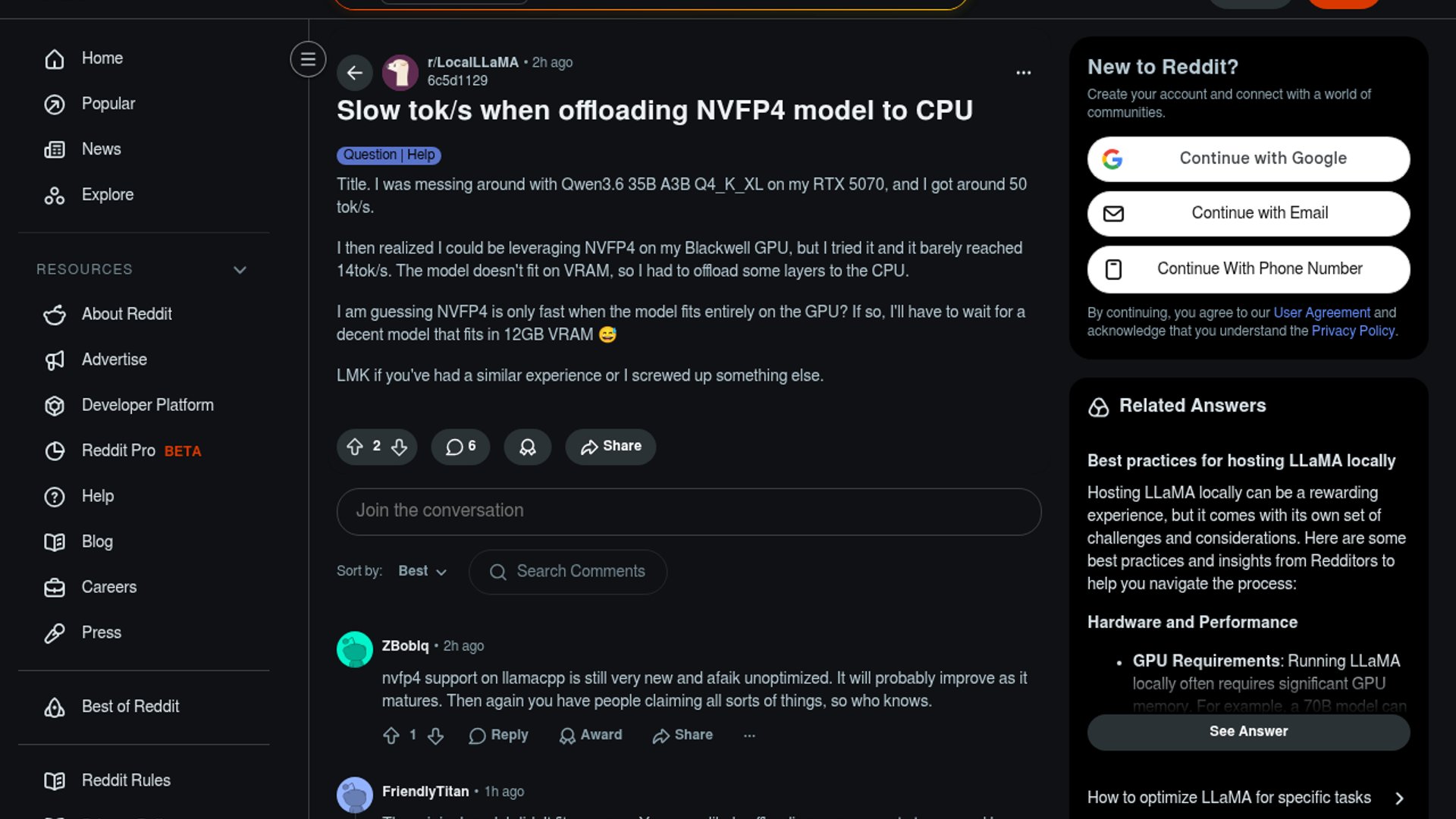 Ollama NVFP4 slows with CPU offload