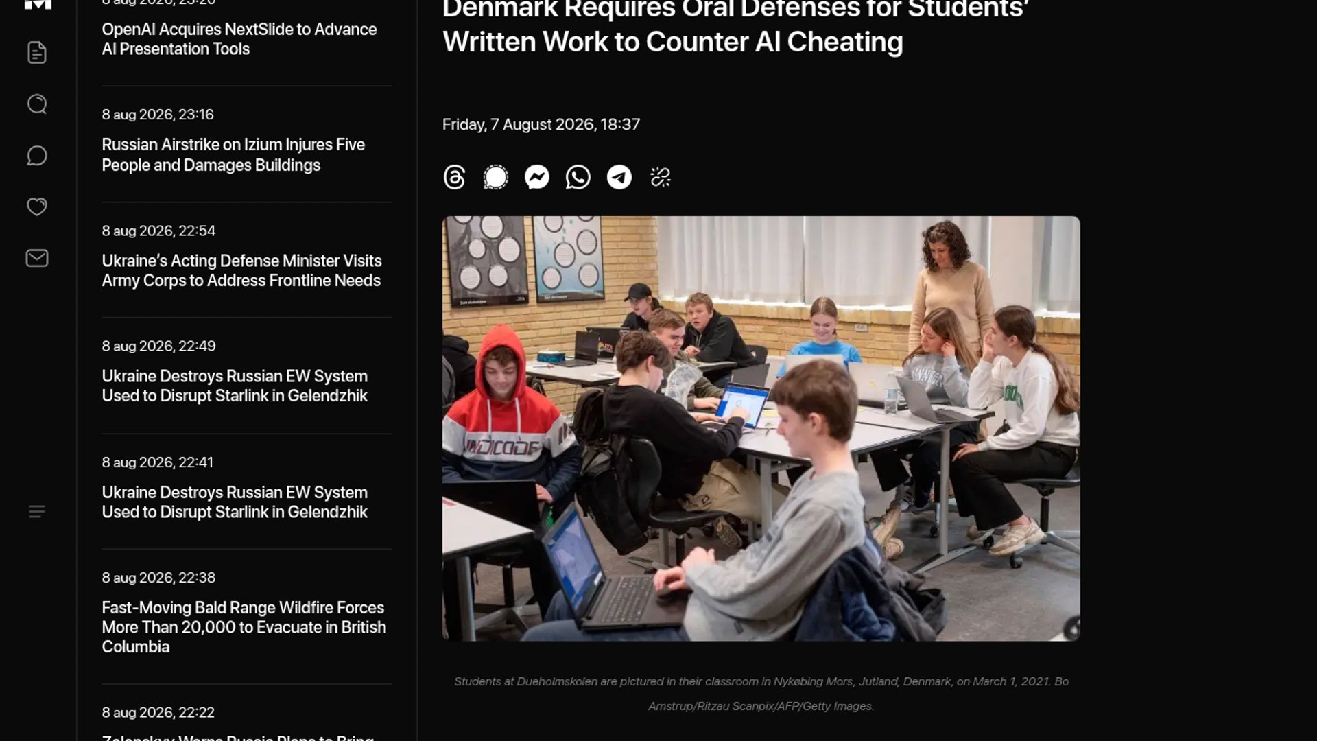 Denmark mandates oral defenses for students' written work to combat AI-assisted cheating in education.