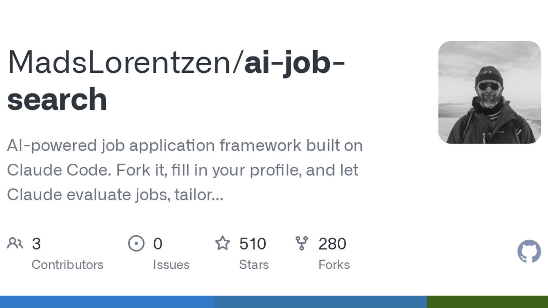 Mads Lorentzen open-sources AI job search pipeline