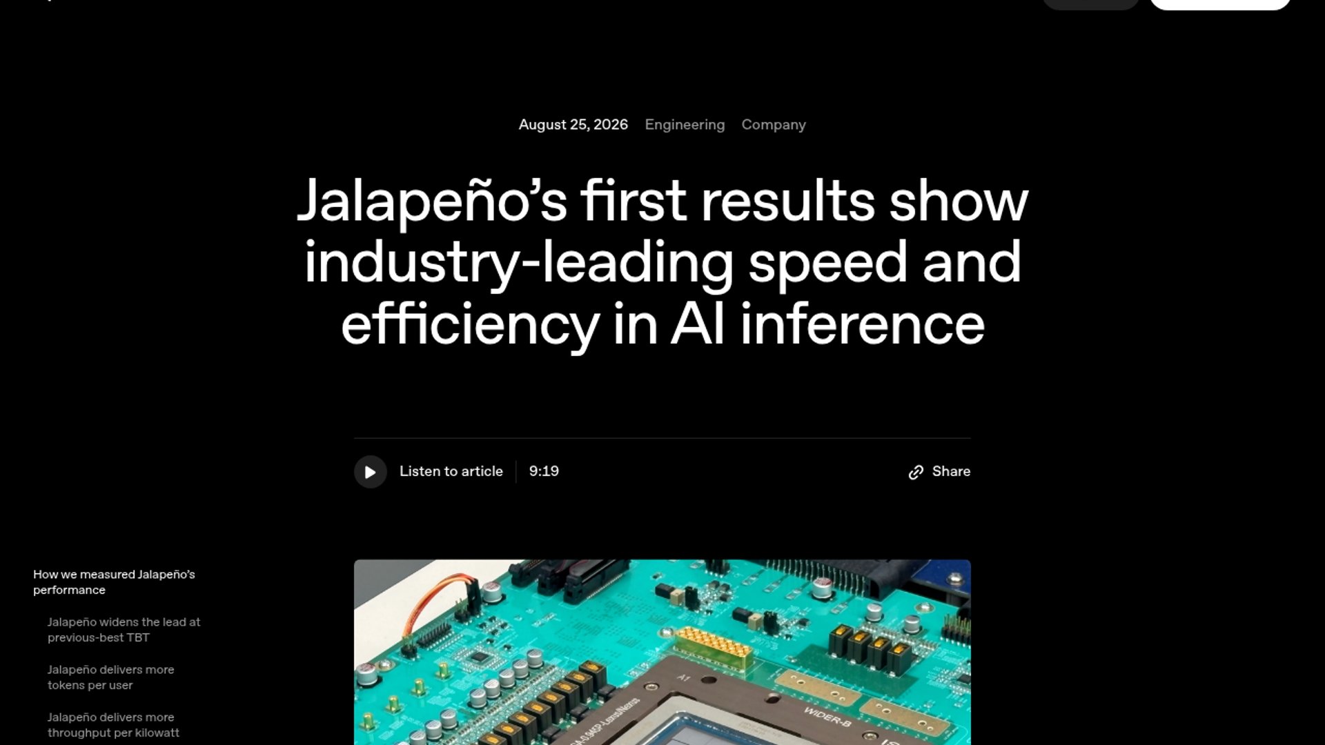 OpenAI’s Jalapeño Chip Tops Blackwell