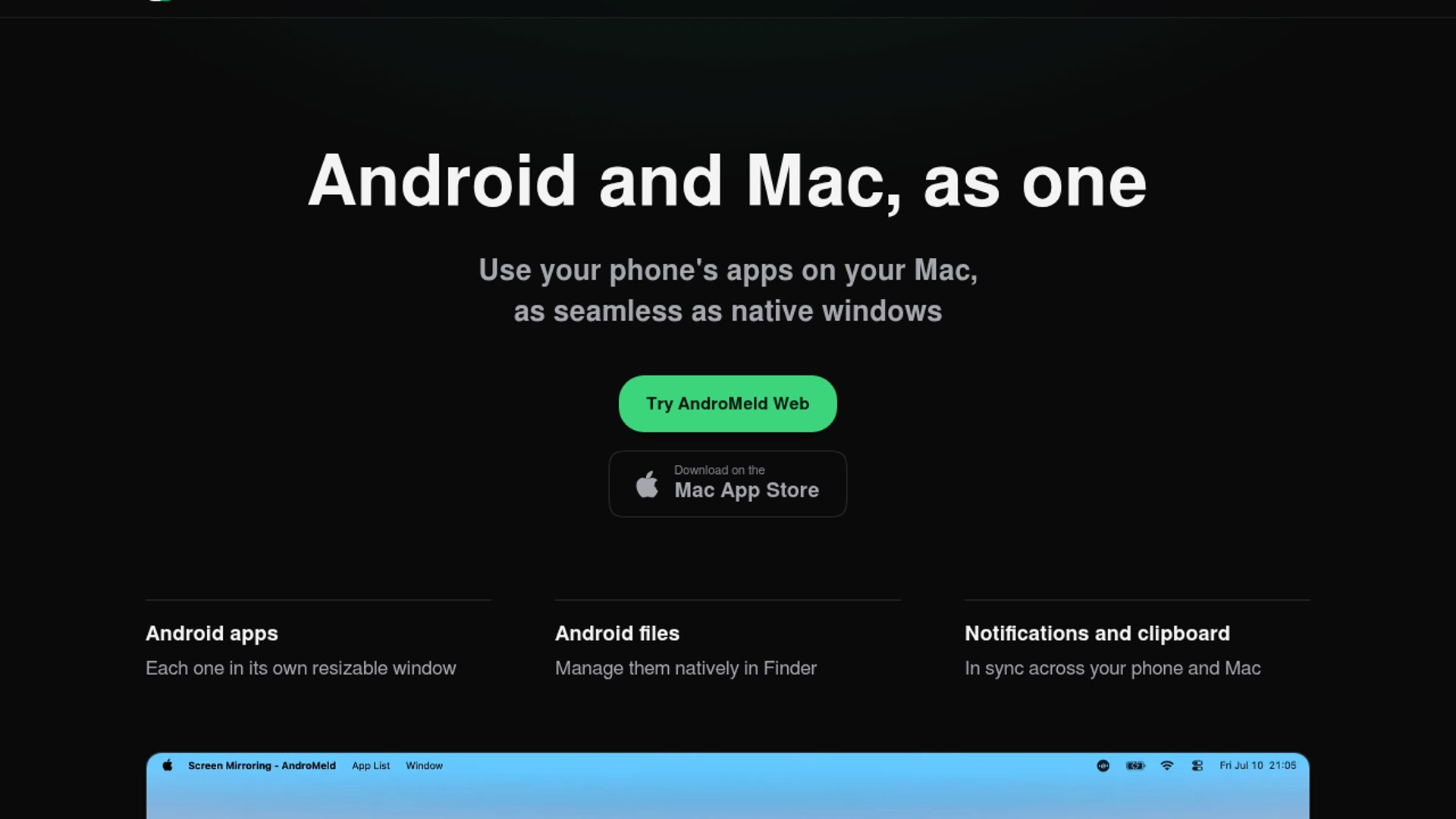 AndroMeld brings Apple-style Continuity capabilities between Android devices and Mac computers.