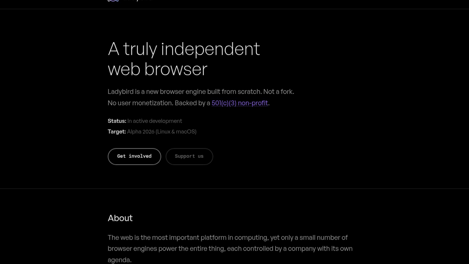 Ladybird builds independent web browser engine from scratch