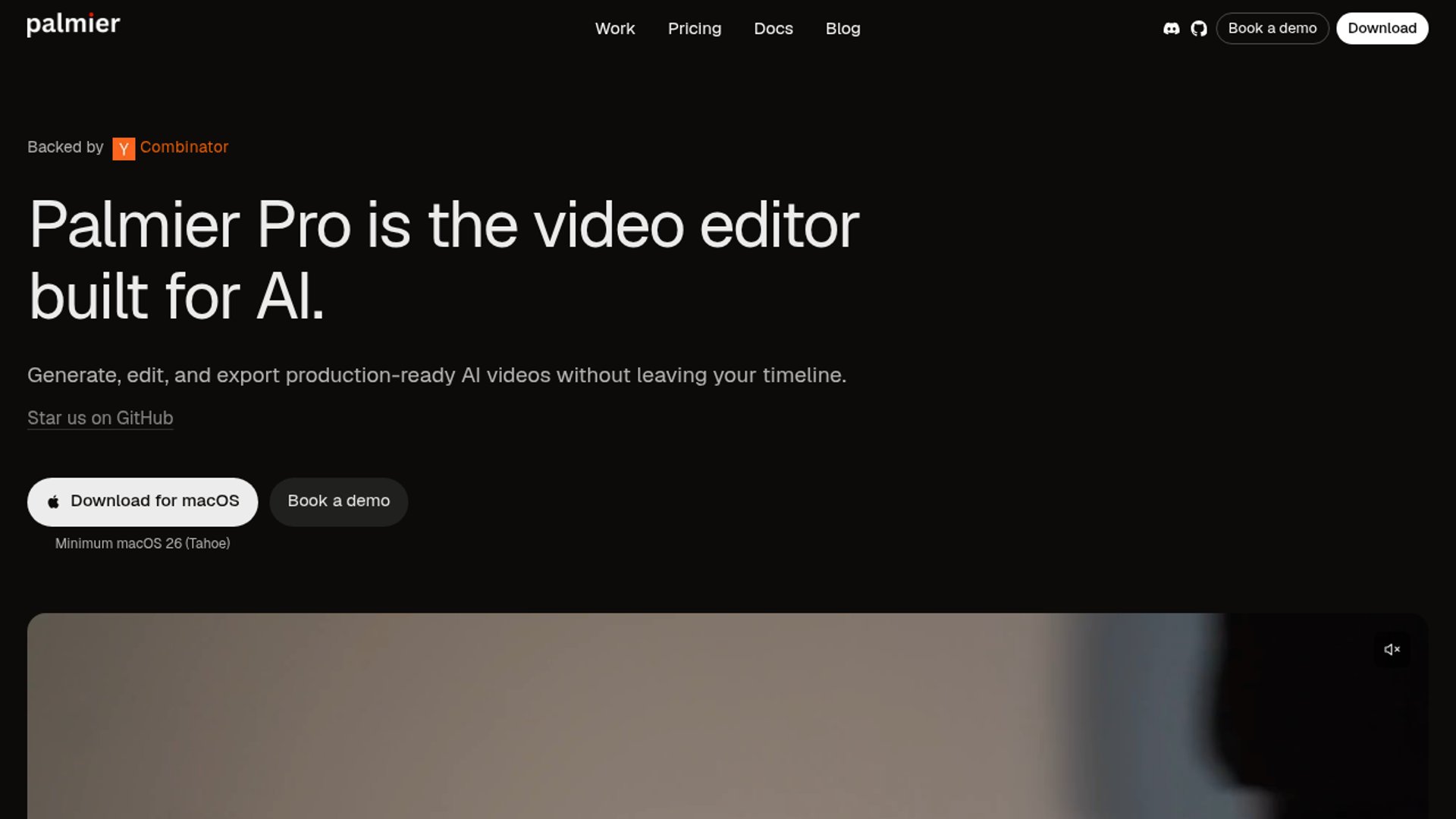 Palmier Pro co-edits video timelines via MCP