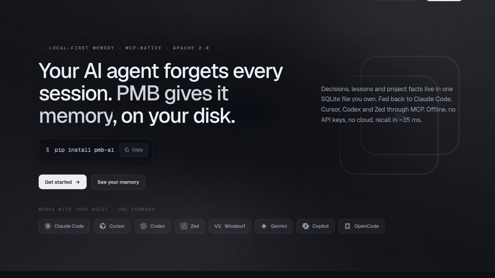 PMB drops local-first memory for AI