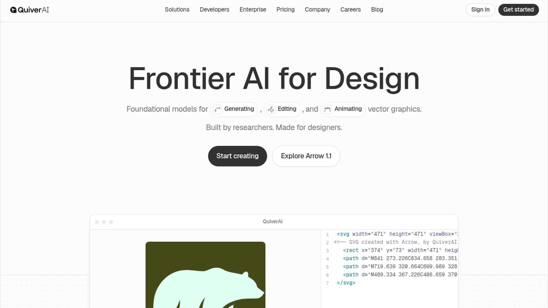 Arrow hits SVG precision via JSON prompting