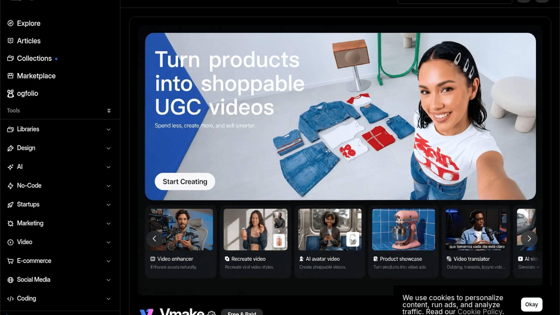 Vmake turns product assets into UGC videos