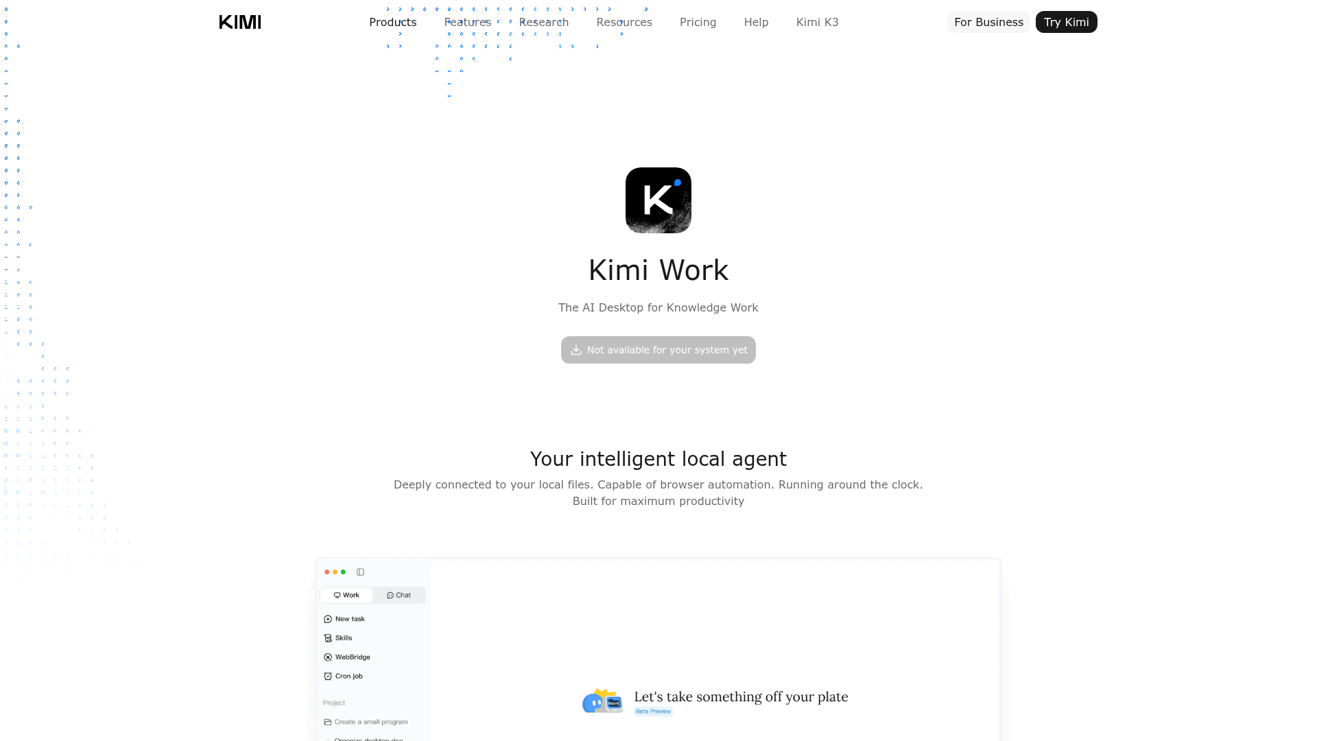 Kimi Work shows three analyst workflows