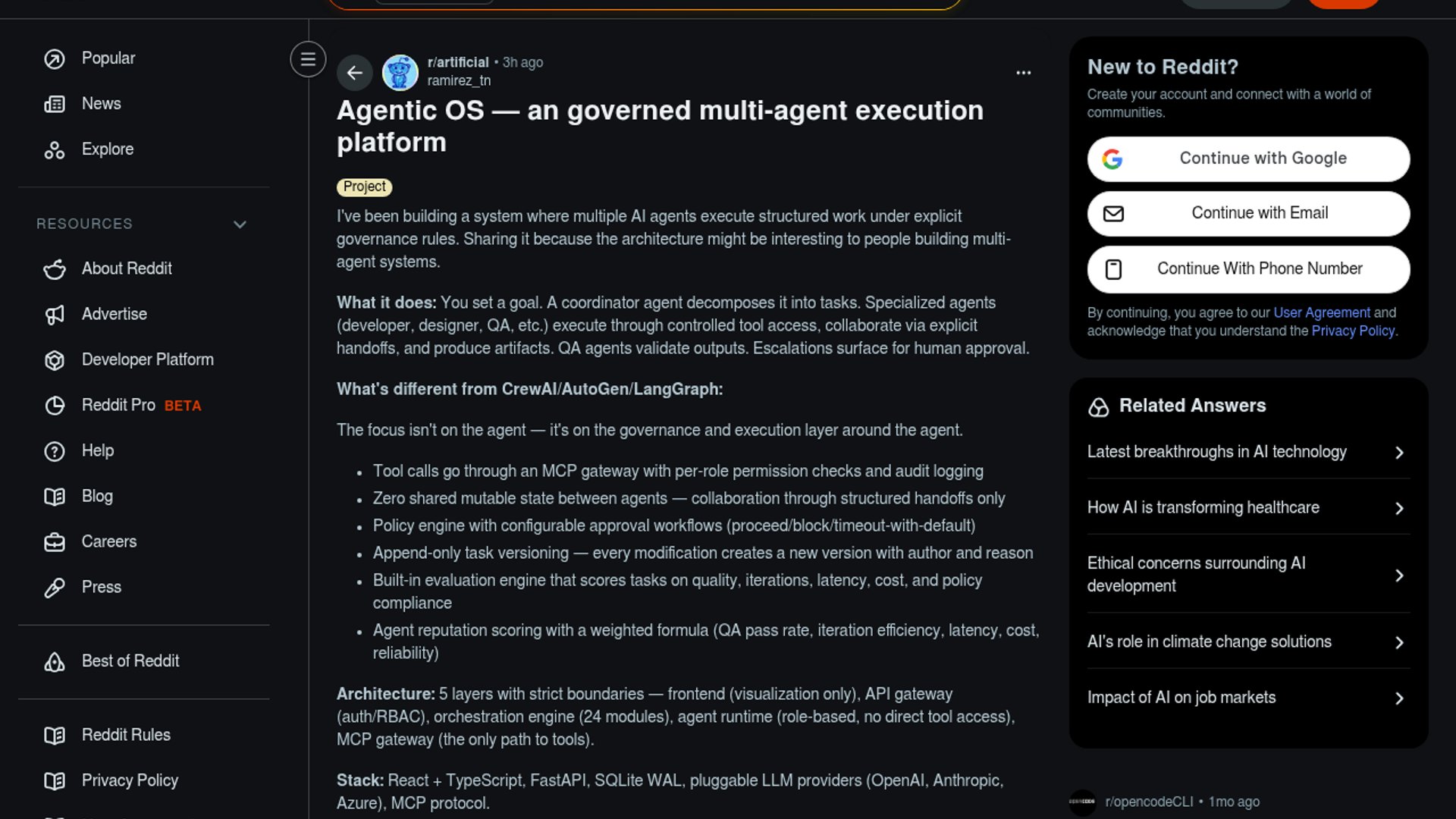 Agentic OS adds governance-first multi-agent control