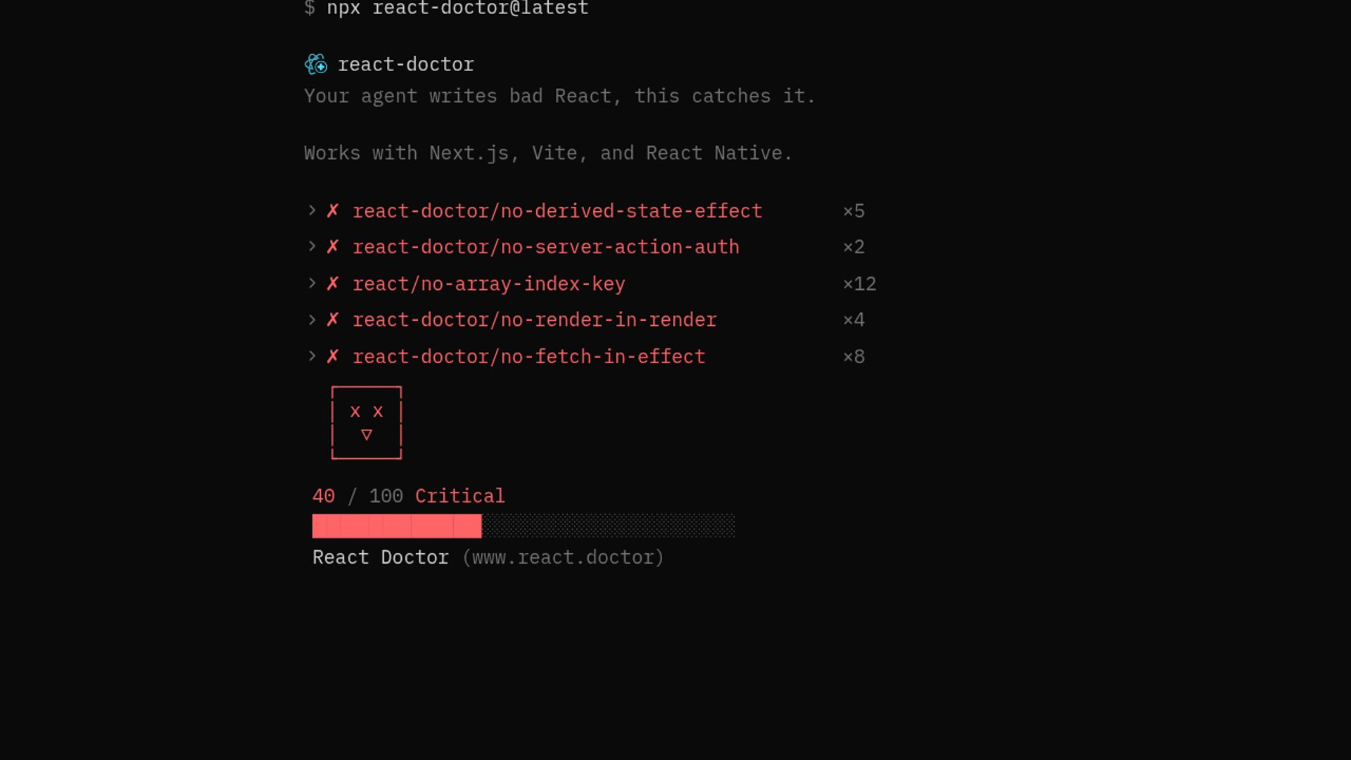 React Doctor v2 ships one-command health check