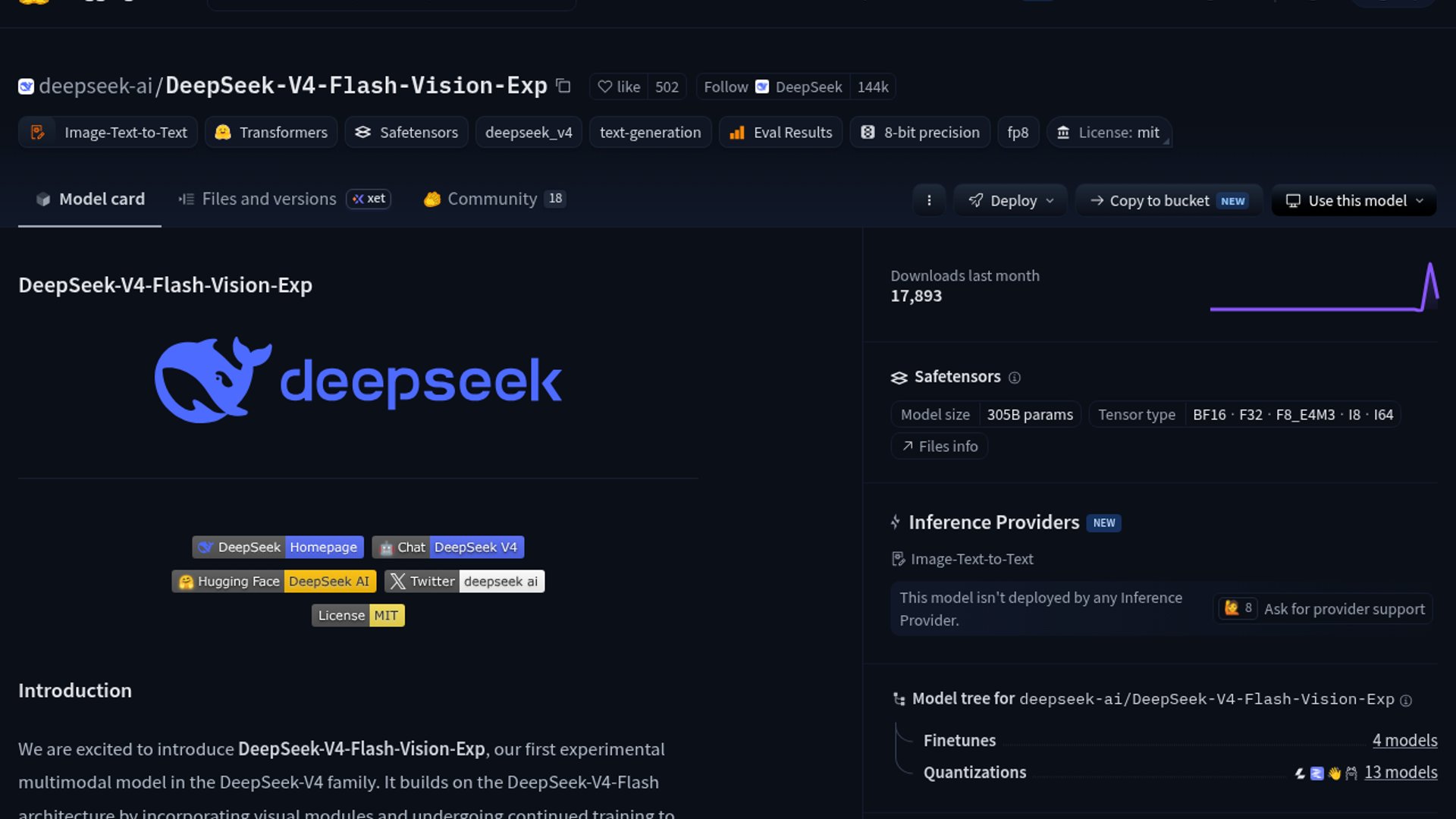 DeepSeek V4 Vision Model Goes Open Source
