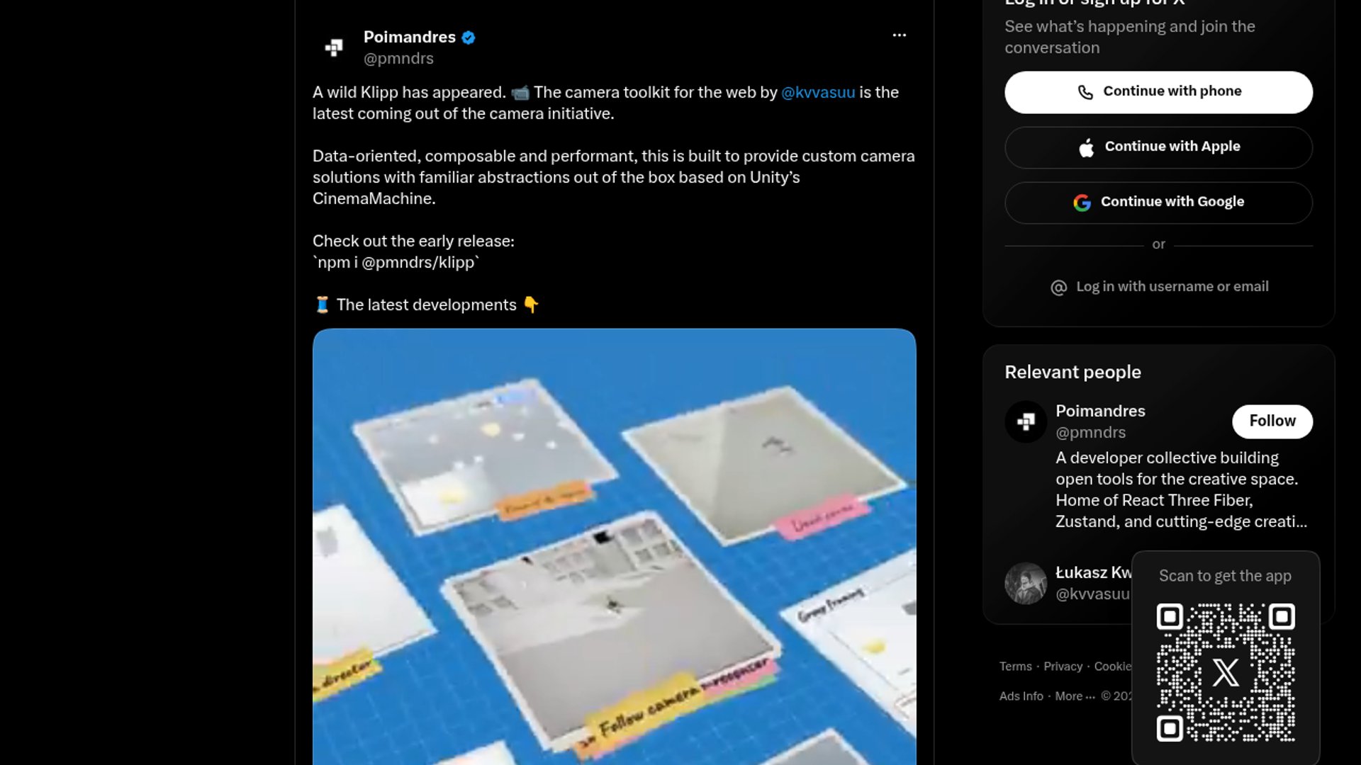 Klipp makes Cinemachine-style cameras web-native