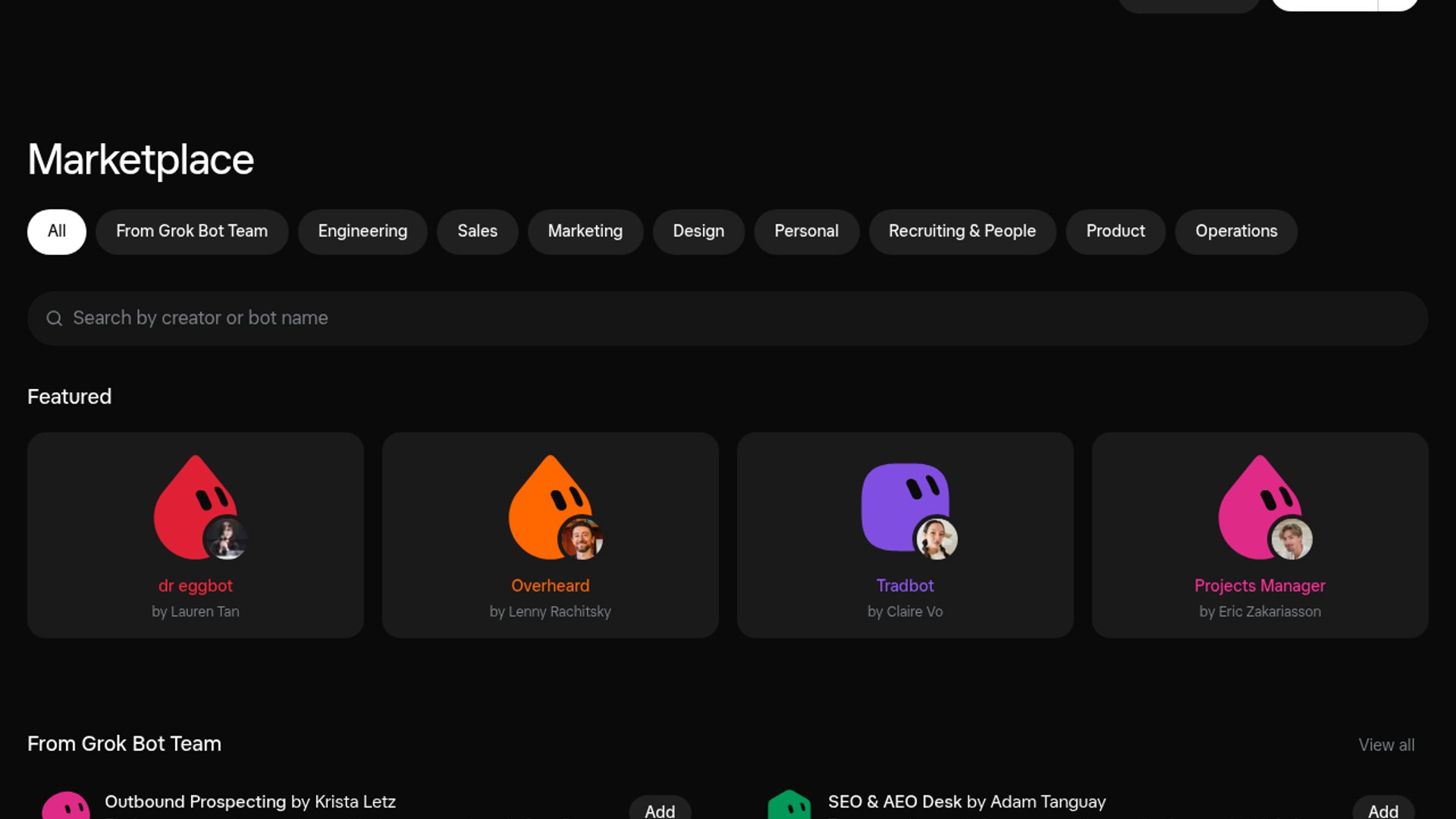 Grok Bot Marketplace Puts Humans in Control