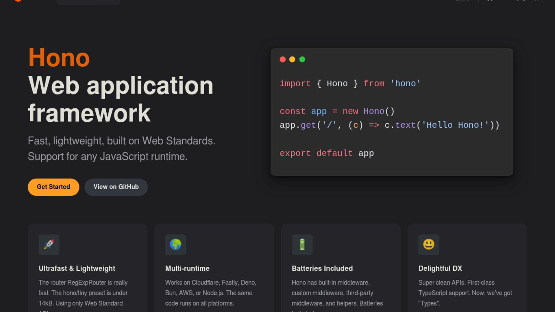 Hono Brings Web Standards Across Runtimes