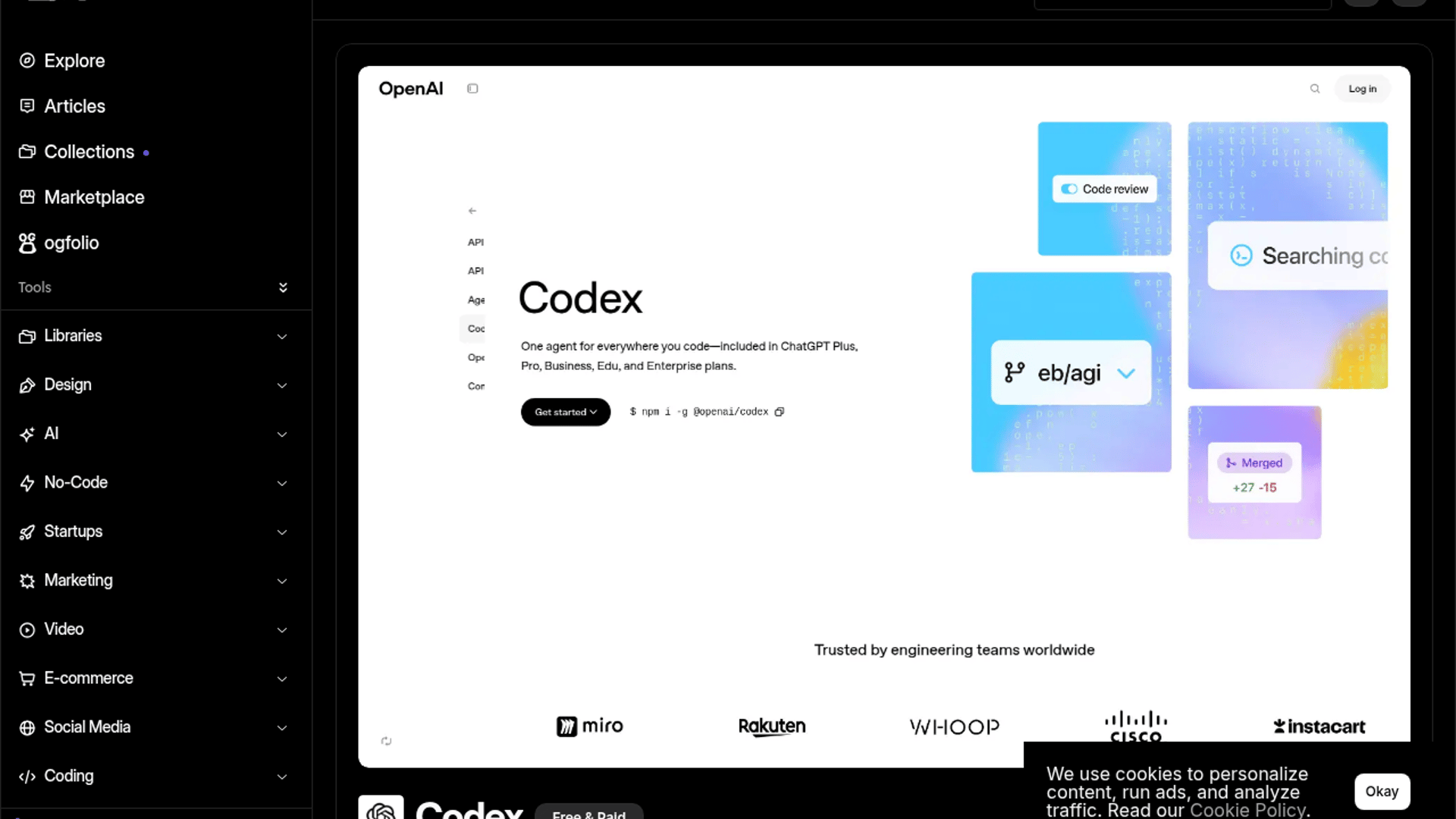 OpenAI introduces "Sites" on Codex, a feature allowing users to instantly generate and host live web apps and dashboards from natural language prompts.
