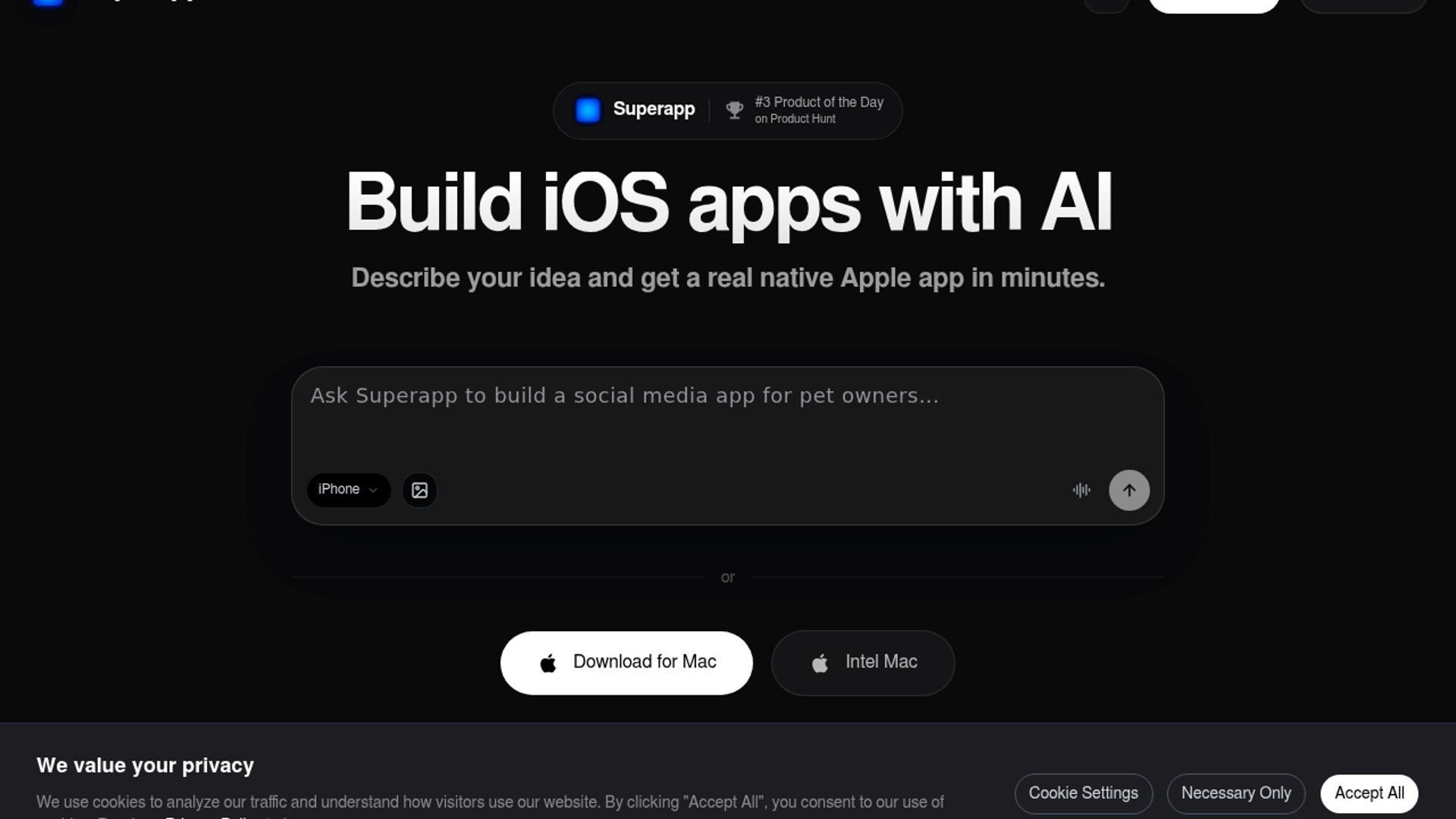 Superapp launches native iOS AI builder