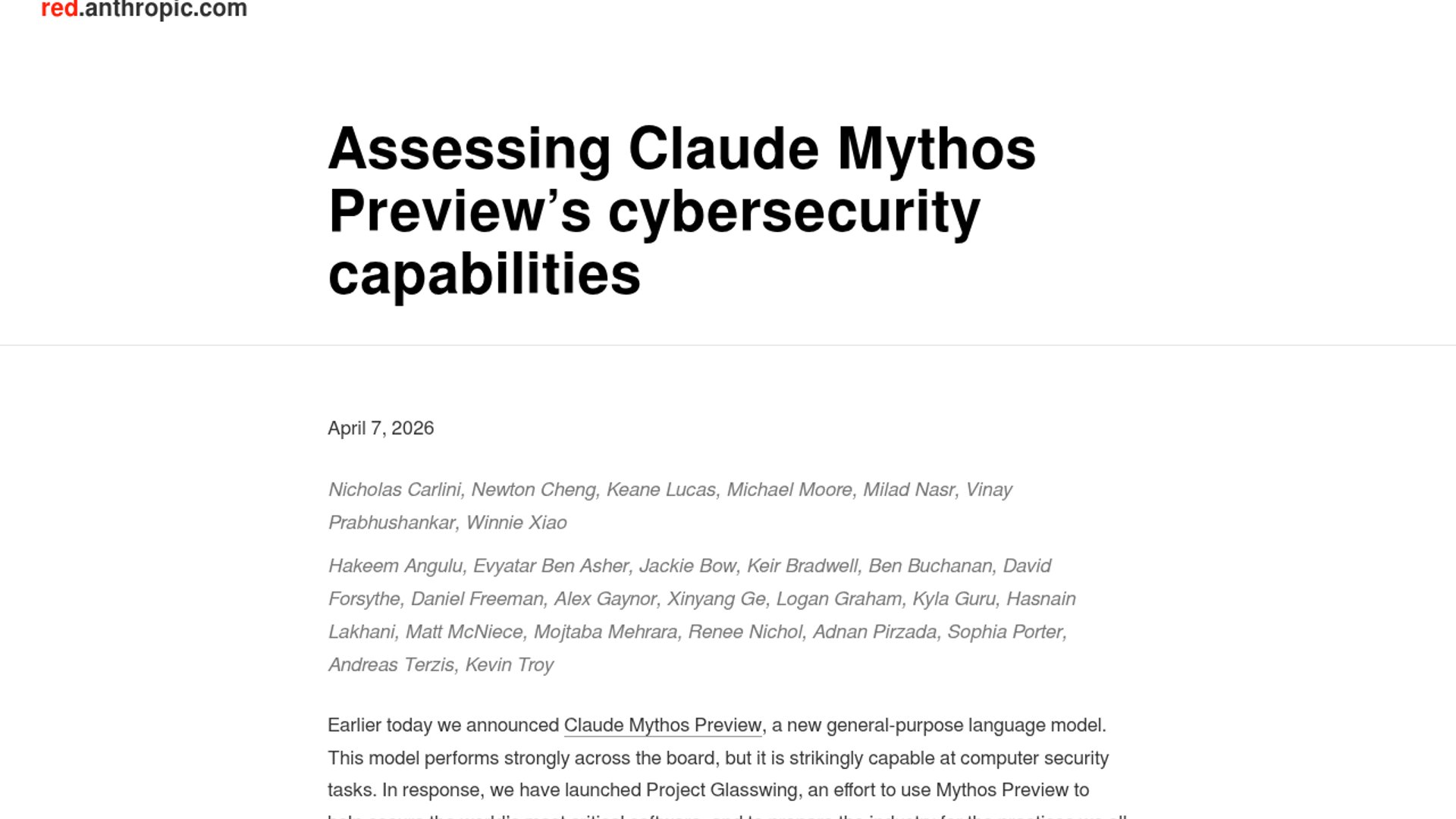 NSA deploys Anthropic's Claude Mythos