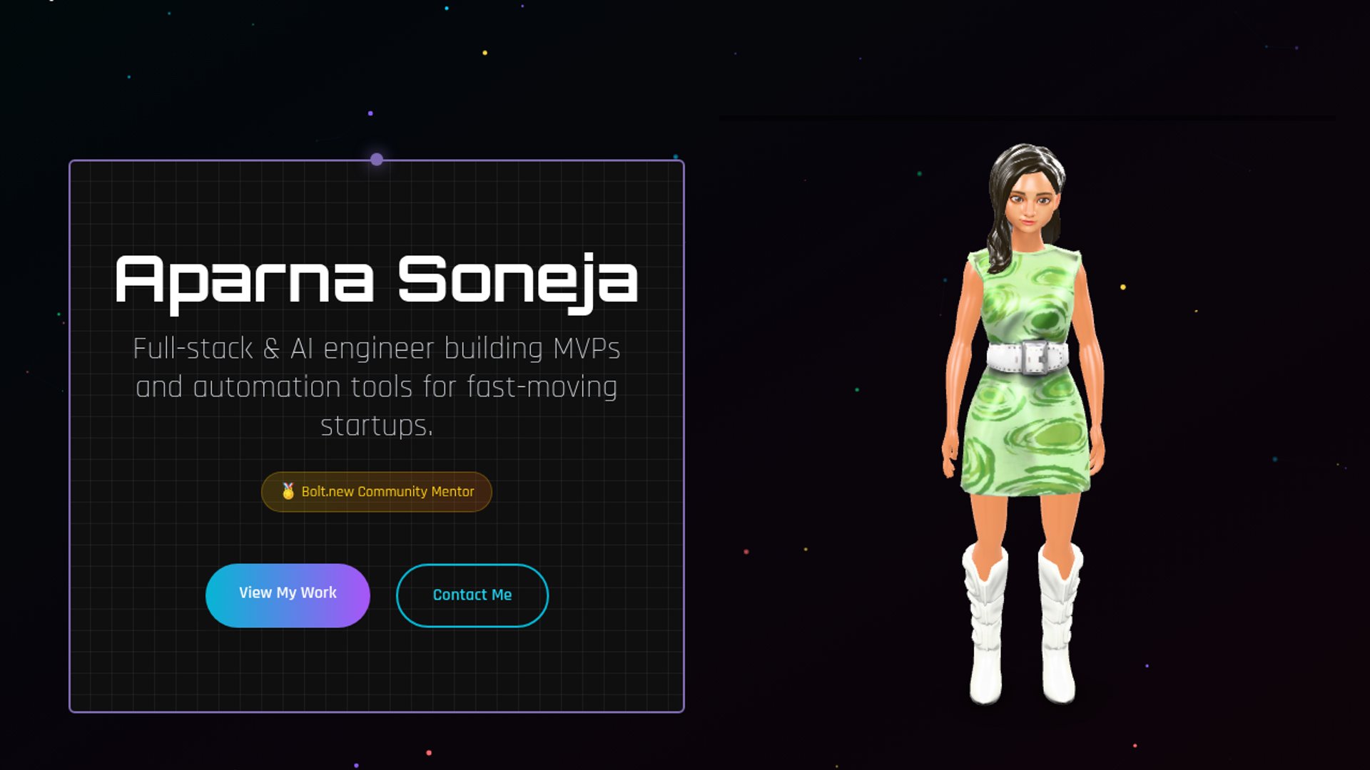 Aparna Soneja’s 3D Portfolio Waves Back