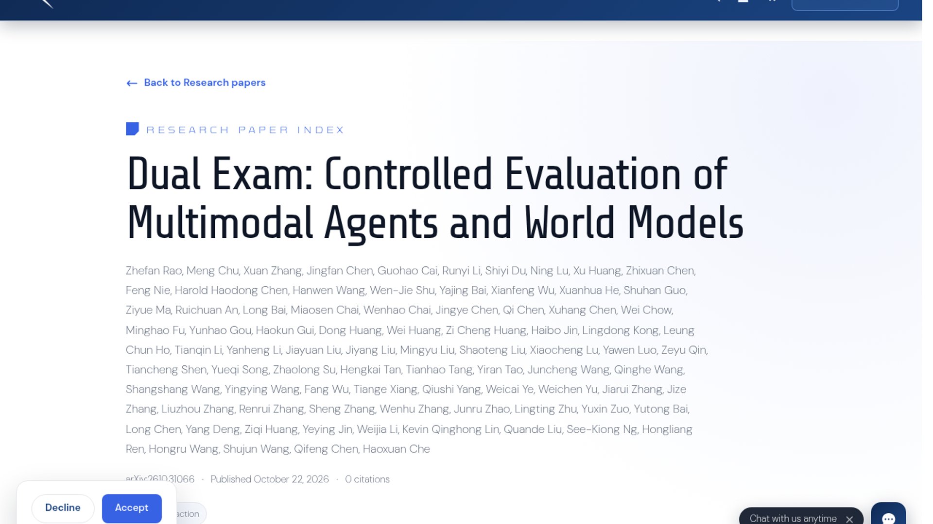 Dual Exam exposes agent, world-model failures