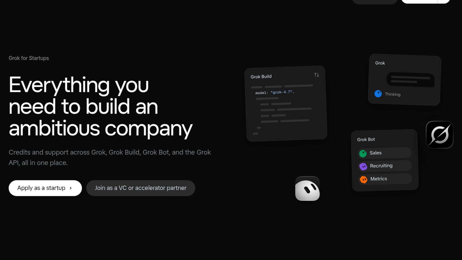 Grok for Startups Offers Shared Credits