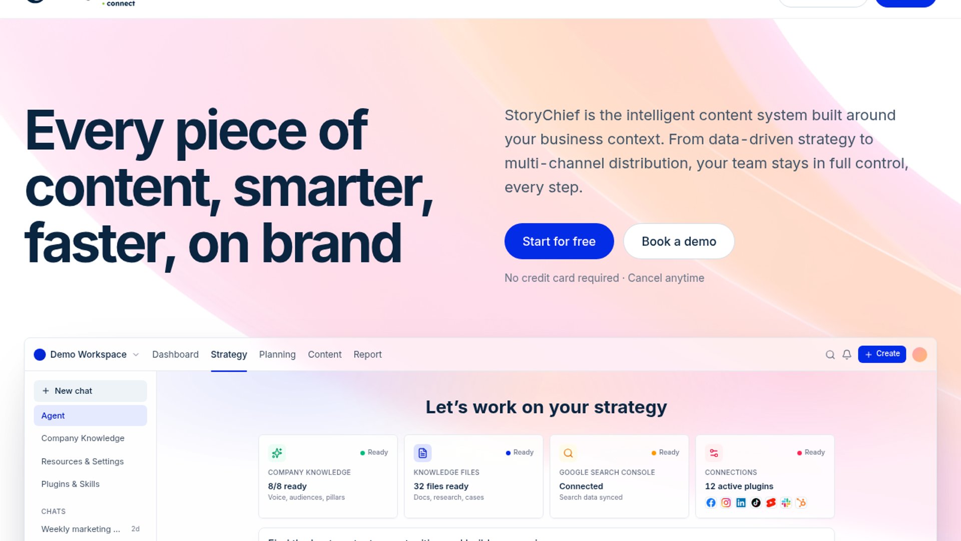 StoryChief Connect links Claude, publishing channels