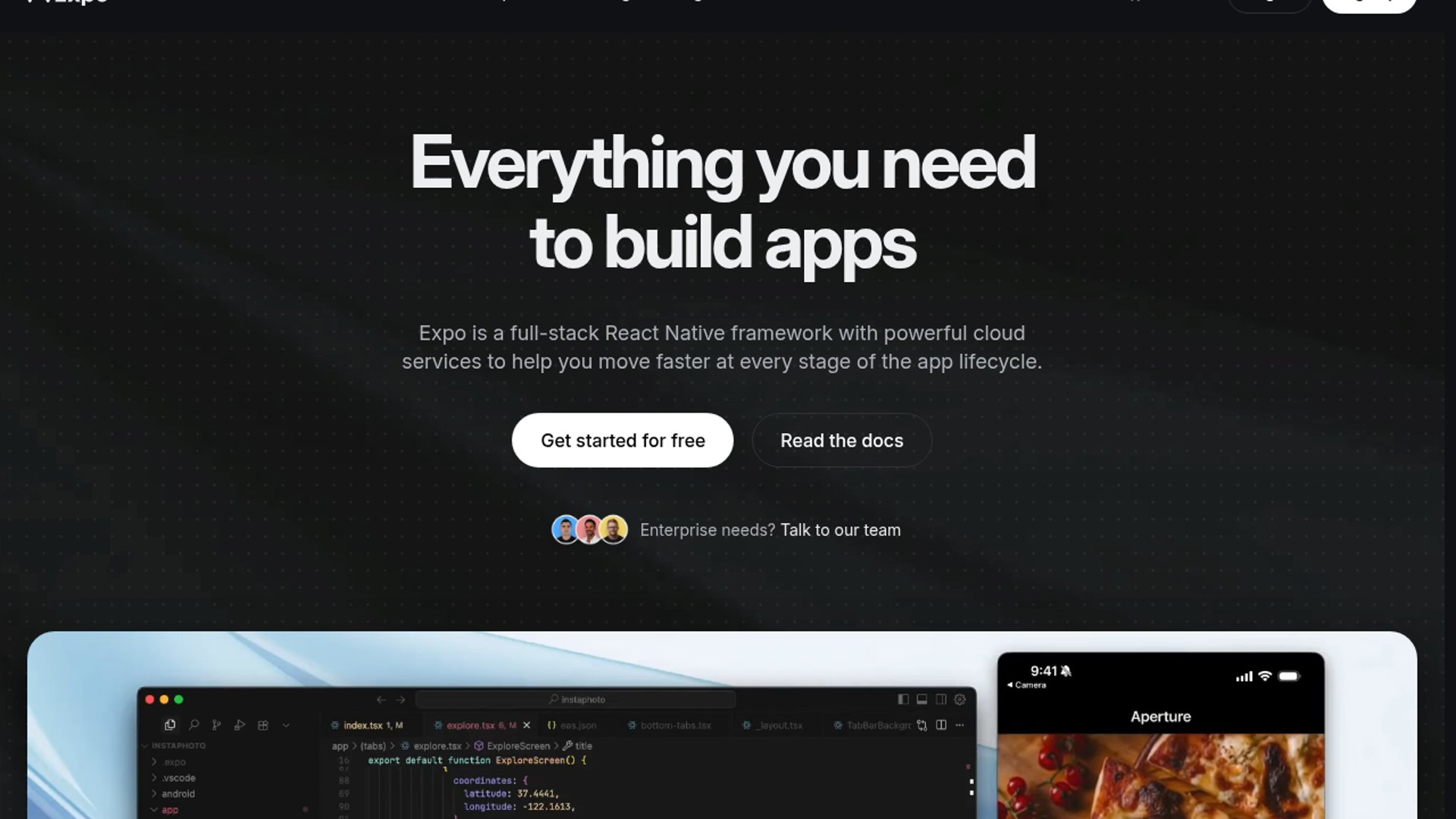 Expo ships v0 apps via SwiftUI