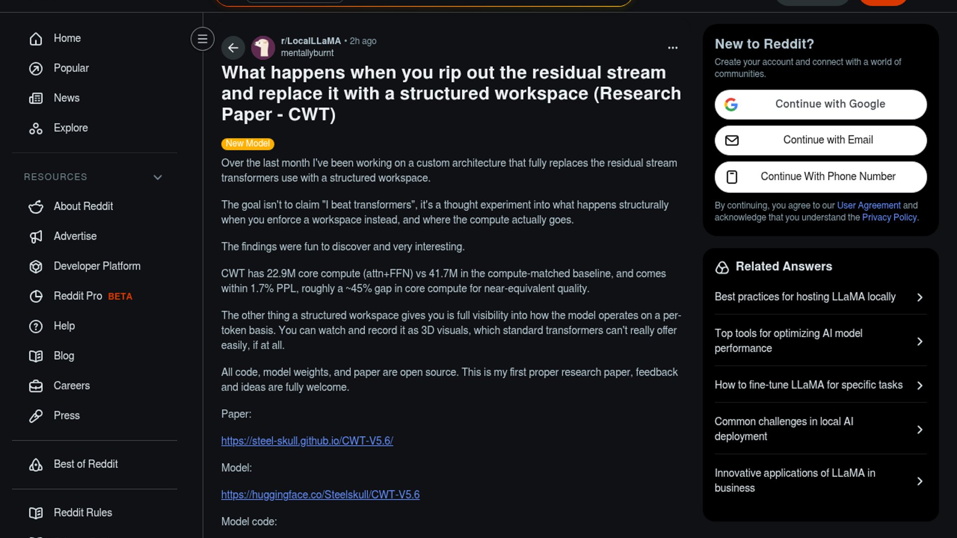 CWT architecture ditches residual stream for structured workspace
