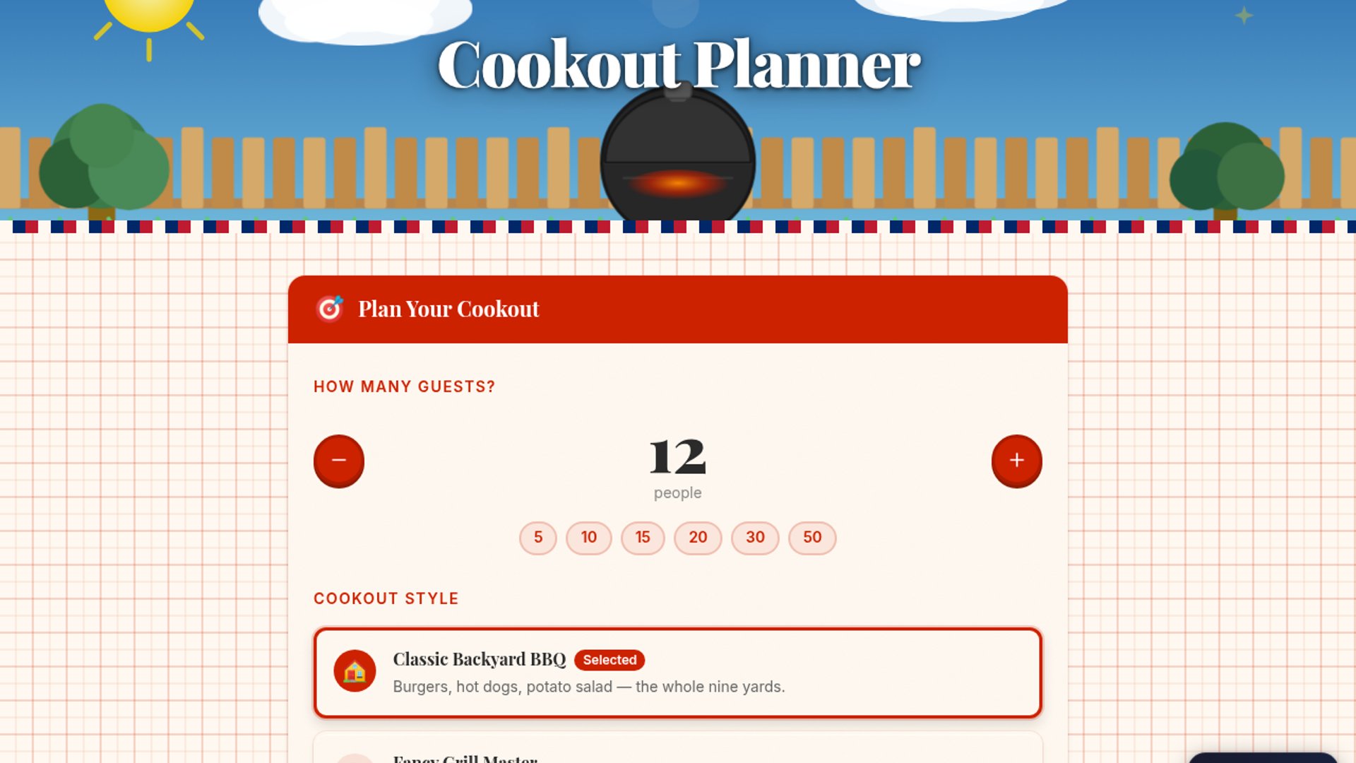 StackBlitz showcases Cookout Planner on Bolt