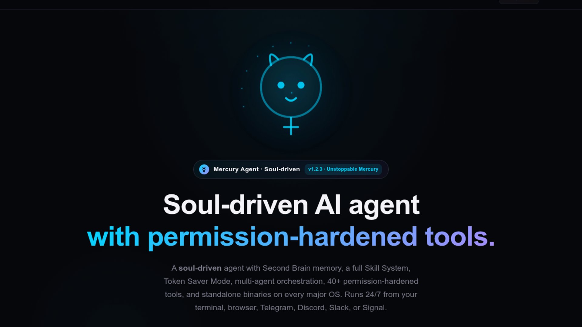 Mercury Agent gates permissions across 40+ tools