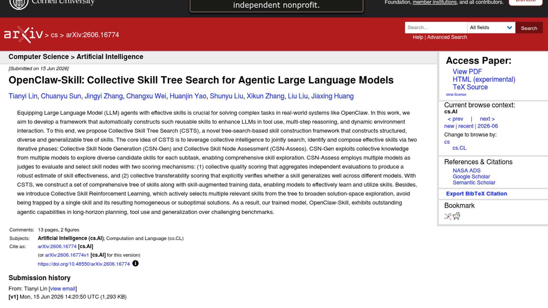 OpenClaw-Skill introduces Collective Skill Tree Search