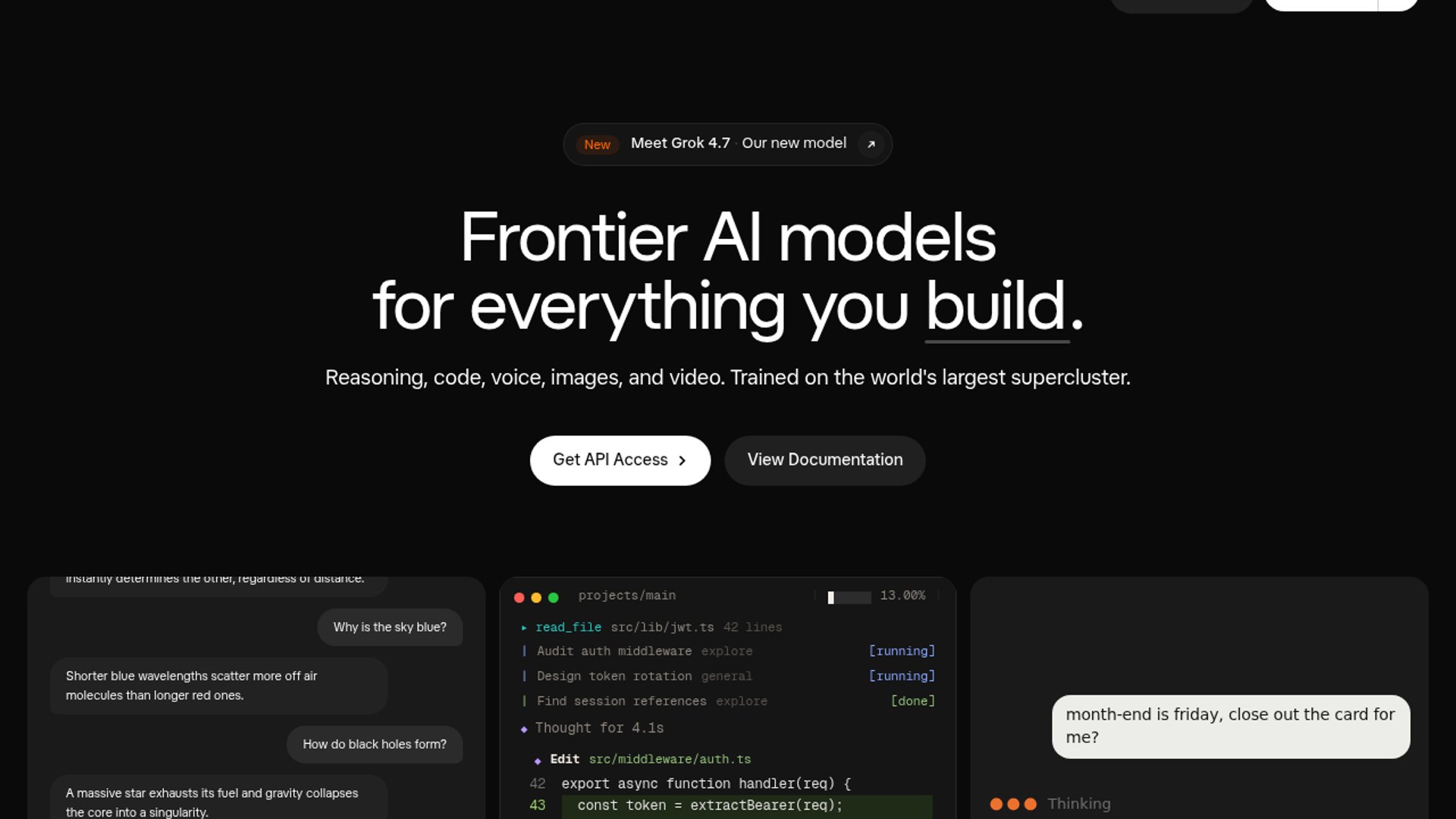 Grok 4.7 Fast drops in Cursor, Grok Build
