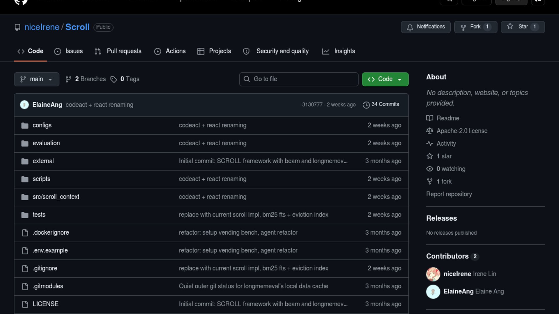 Scroll reframes agent context as code