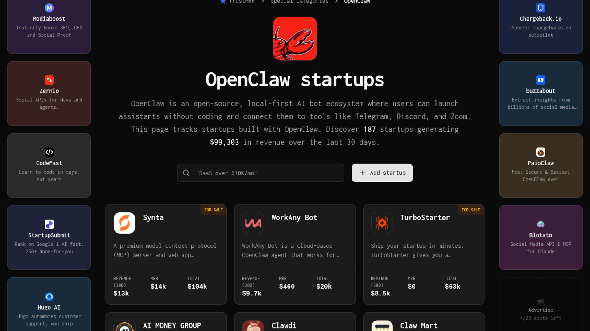 ClawHost, developed by solo founder @bfzli, has been sold on TrustMRR, marking the marketplace's 112th acquisition and the first exit of a wrapper built for the OpenClaw AI agent framework.