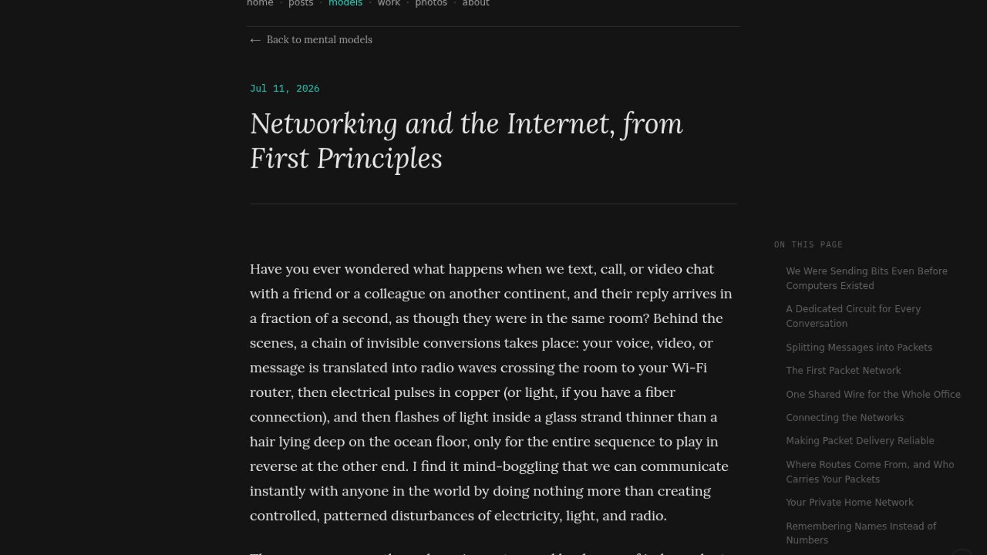Interactive guide demystifies internet from first principles