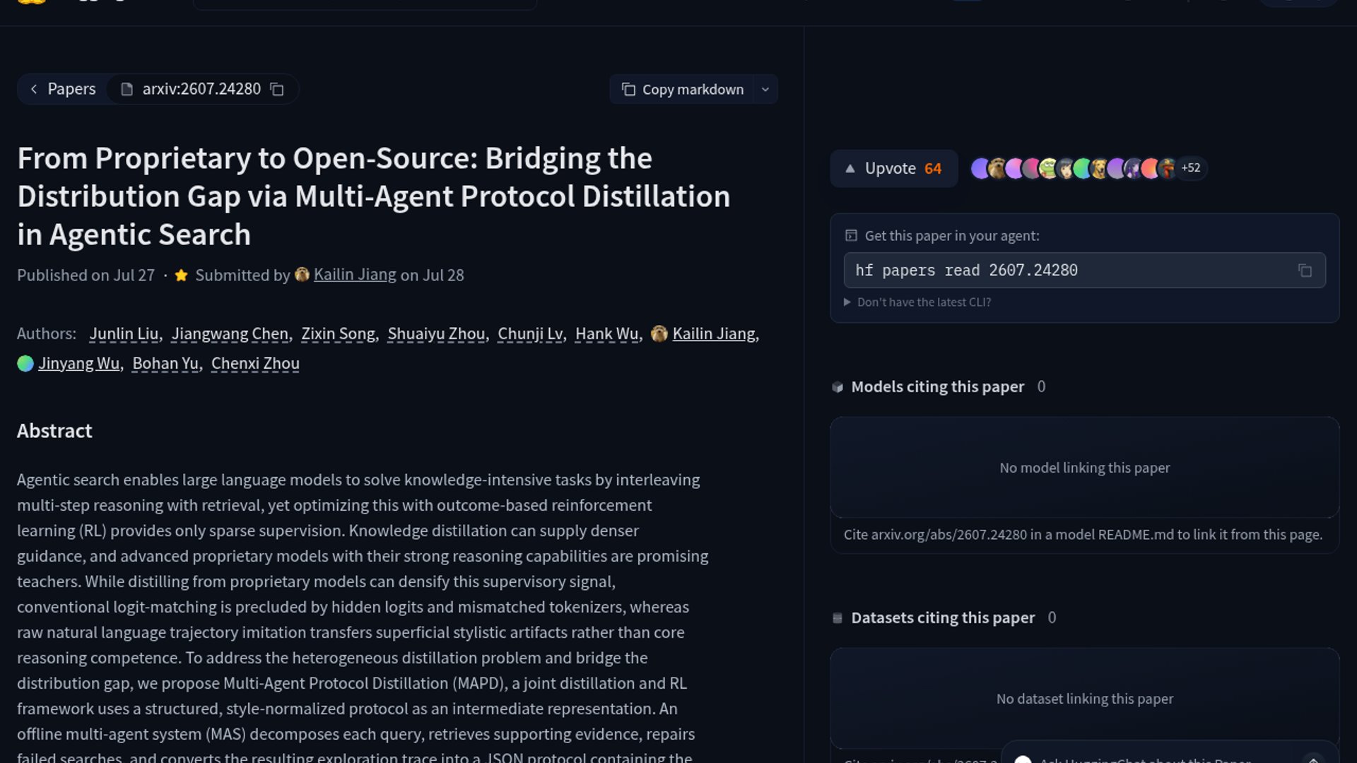 MAPD Distills Reasoning Protocols for Open Models