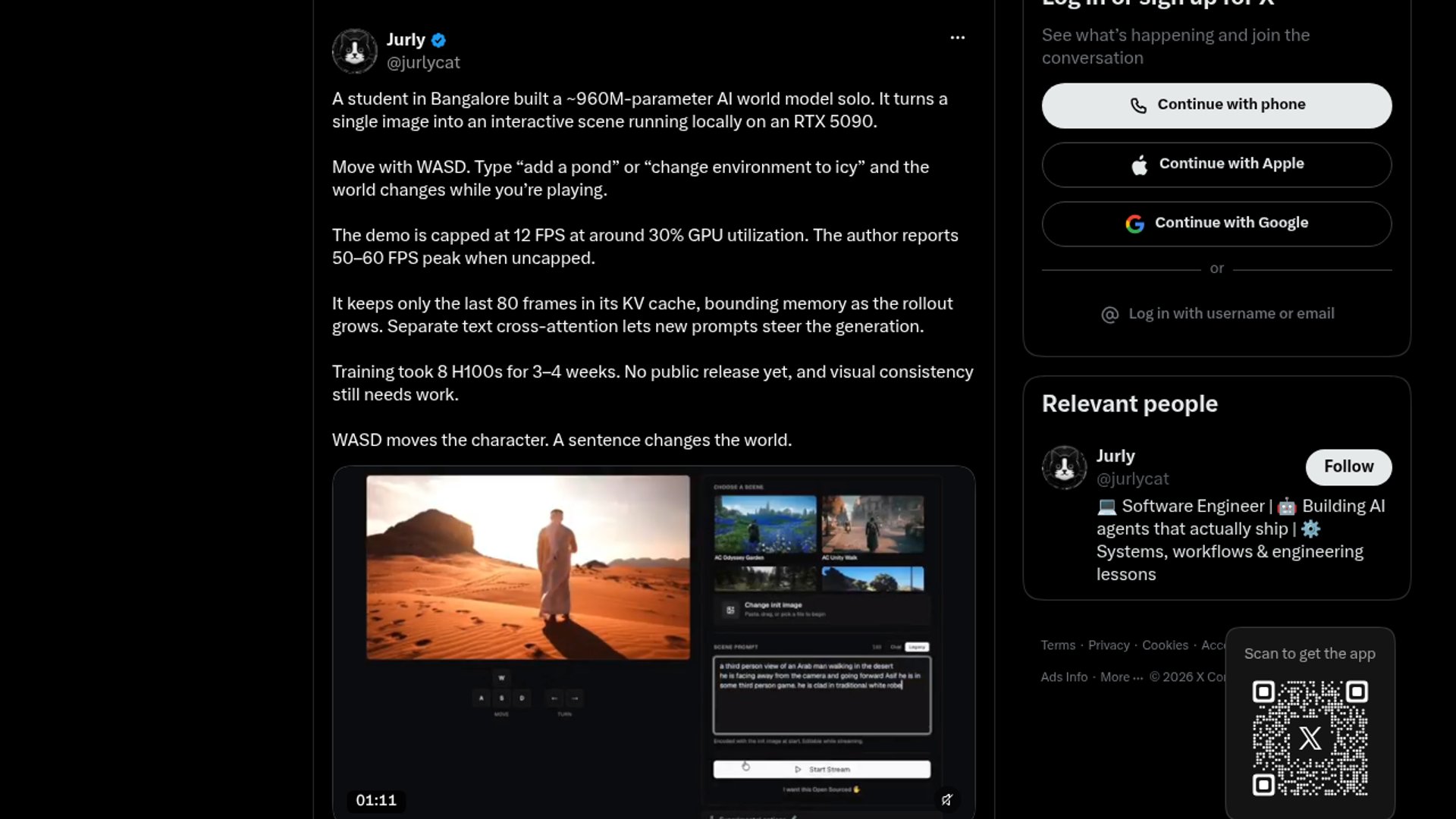Local AI World Model Adds Live Scene Editing
