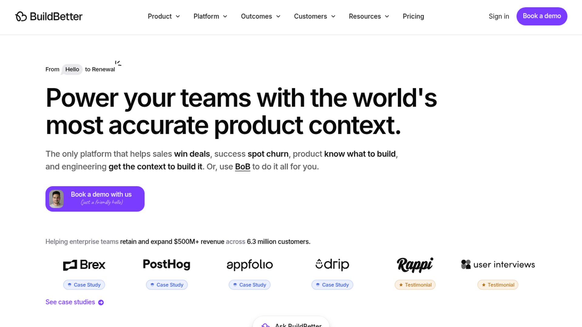 BuildBetter Launches BoB, AI Head of Product