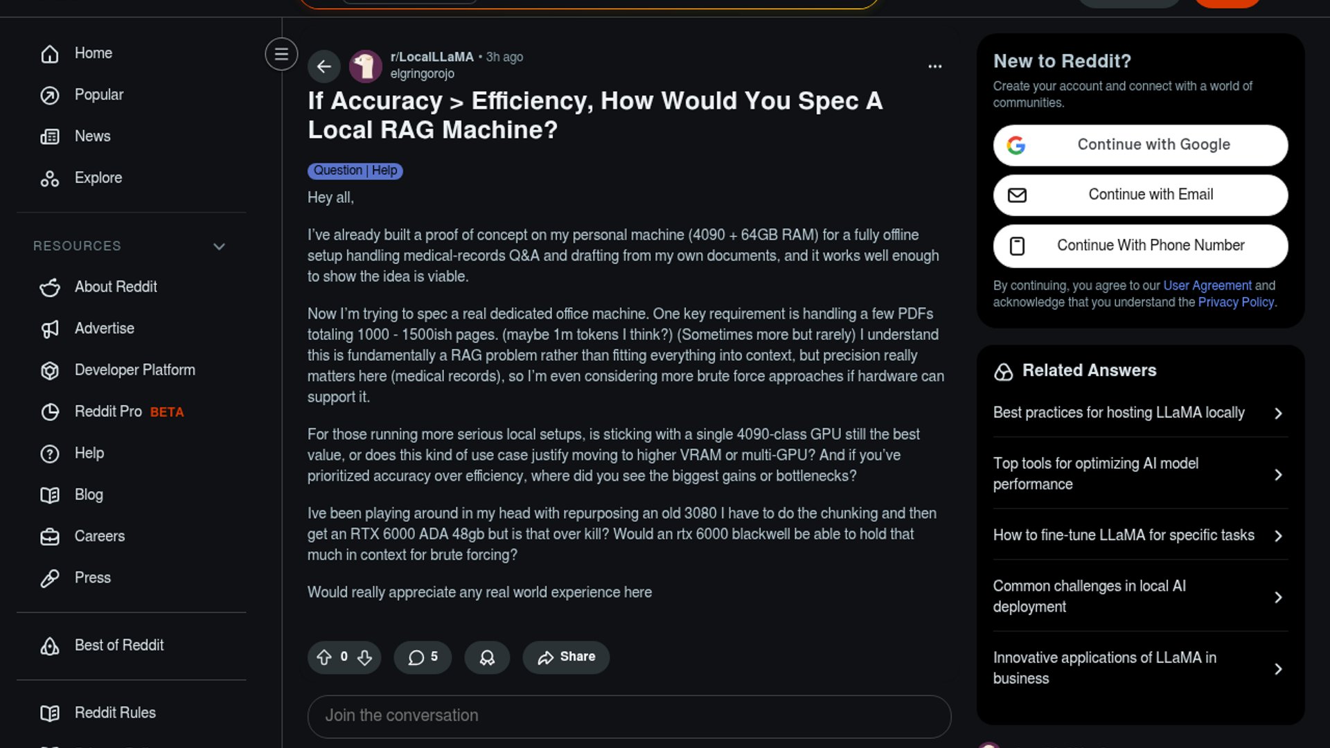 Medical RAG hits VRAM wall, eyes Blackwell