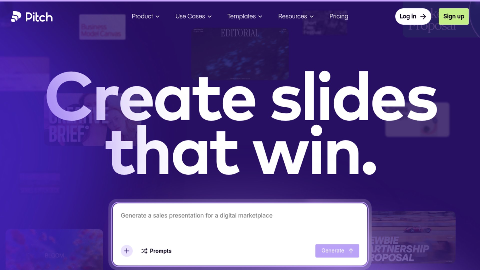 Pitch Agent builds on-brand decks via prompts