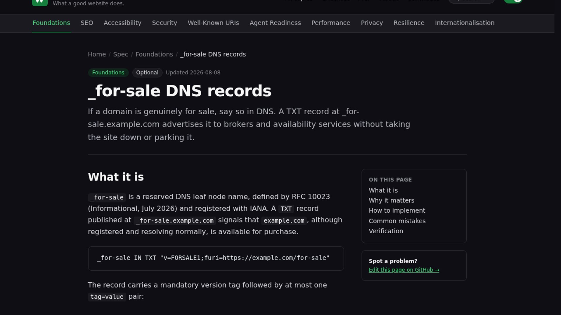 For-Sale DNS proposal standardizes domain sale records